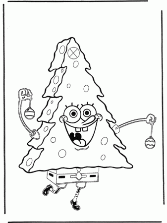 christmas gift: 7 Picture of Spongebob Christmas Coloring Pages