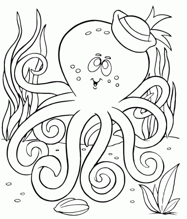 Octopus Coloring Pages - Preschool Crafts