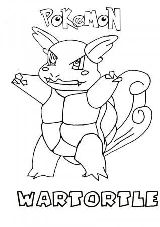 Wartortle pokemon coloring page