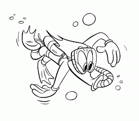 Woody Woodpecker Dive Coloring Page - Woody Woodpecker Coloring 