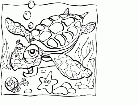Sea Turtle Coloring Pages Free | Coloring Pages Trend