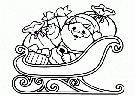 Download Santa Claus On A Sleigh Full Of Christmas Present 