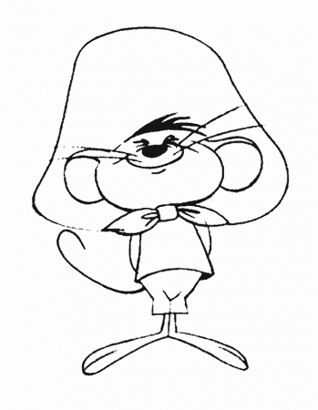 Cute Speedy Gonzales Coloring Pages - Looney Tunes Cartoon 
