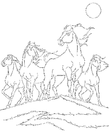 horse back ridiMonf wero Colouring Pages