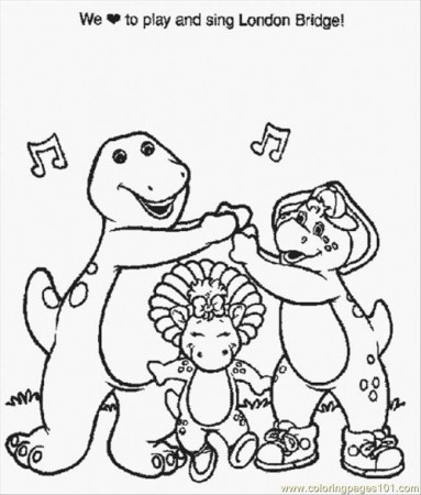 Coloring Pages Normal Barney (7) (Cartoons > Barney) - free 