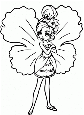 Download Barbie Thumbelina With Wings Coloring Pages Or Print 