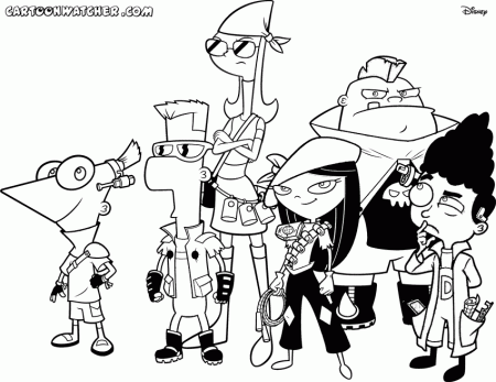 Phineas And Ferb Colouring Pages