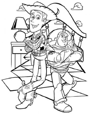 Anime Movie Toy Story Coloring Sheets Free Printable For Little Kids #