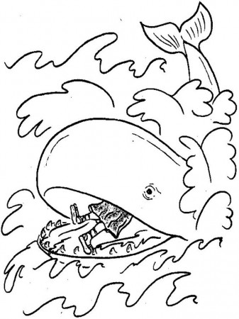 Jonah And The Fish Coloring Page