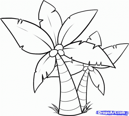 a mango tree step by step Colouring Pages (page 3)