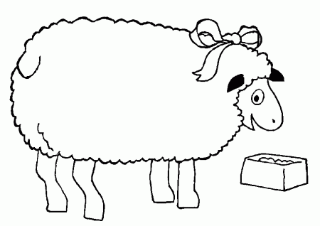 Preschool Sheep Coloring Pages