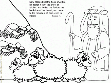 Coloring Pages Moses Bible (Peoples > Moses Bible ) - free 