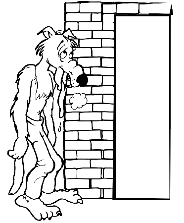 Three little pigs wolf coloring pages