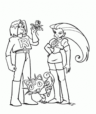 Pokemon Coloring Pages : Team Rocket Coloring Page Kids Coloring Art