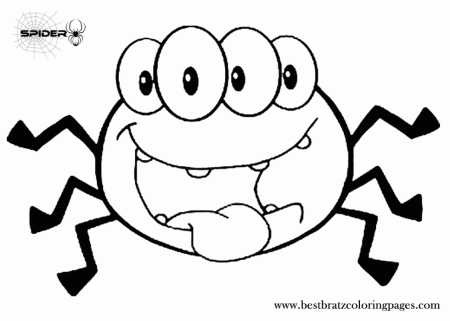 Happy Spider Coloring Pages | 99coloring.com