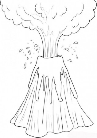 Printing Volcano Coloring Pages Best Resolutions | ViolasGallery.