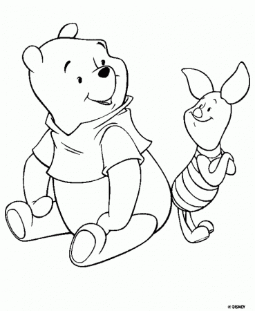 piglet and winnie the pooh picture to print color