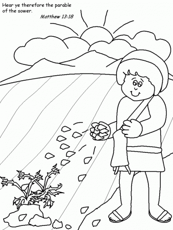 the sower and the seed Colouring Pages