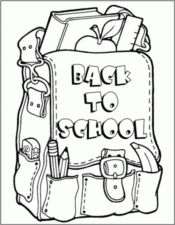 Childprintable Coloring Pages Of Back To School