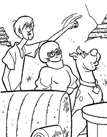 Shaagy Velma and Scooby Doo Coloring Pages | Coloring
