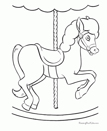 Horses Coloring Pages for kids 024