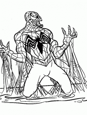 dark spiderman Colouring Pages