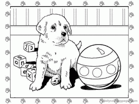Puppy Coloring Pages To Print | Coloring Pages