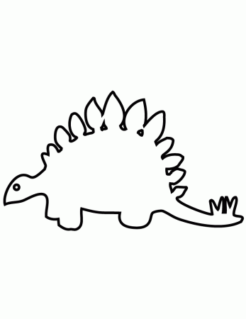Simple Dinosaur For Pre School Kids Coloring Page | HM Coloring Pages