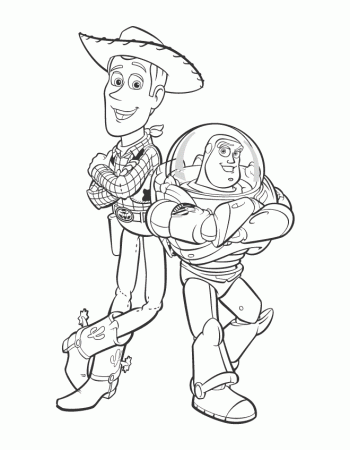 Woody Buzz Sid Colouring Pages