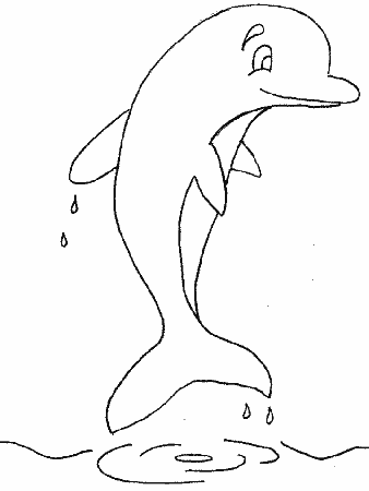Ocean Dolphin2 Animals Coloring Pages & Coloring Book