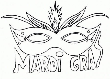 Mask Mardi Gras Coloring Kids - Mardi Gras Coloring Pages : iKids 