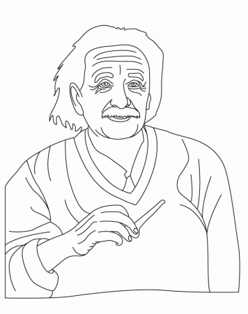 Figure : Albert Einstein's Attention To Community Coloring Page 