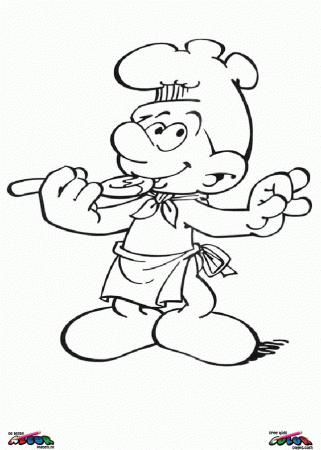 pa smurf Colouring Pages
