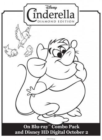 Cinderella's Mice & Birds - Free Printable Coloring Pages