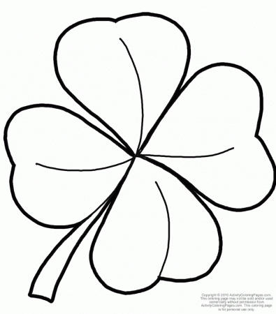 Clover Coloring Pages four leaf clover coloring pages – Kids 