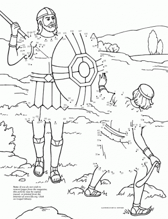 david y Goliath Colouring Pages