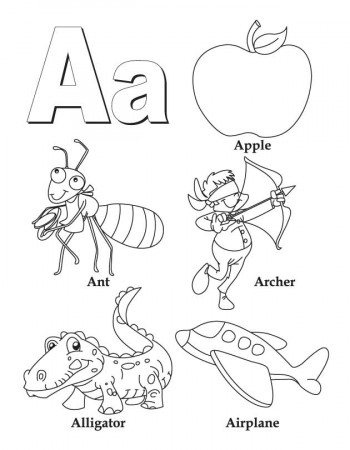 My A to Z Coloring Book Letter A coloring page | Download Free My 