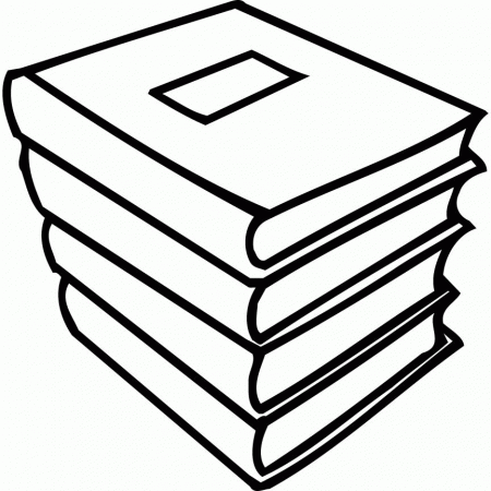 coloring pages for stack of school books - Coloring Point