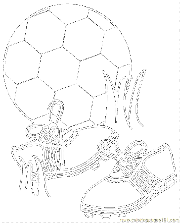 Coloring Pages Soccer Ball And Shoes (Entertainment > Shoes 