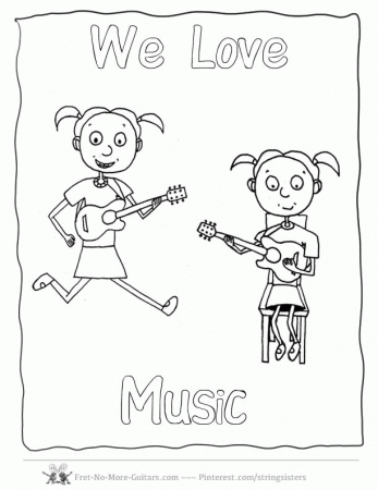 music coloring pages guitars 1