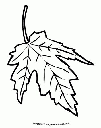 Maple Leaf Free Coloring Pages for Kids - Printable Colouring Sheets