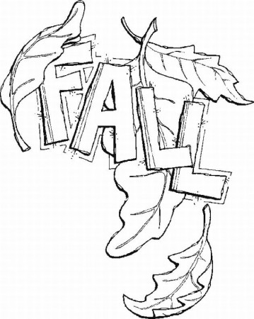 leaves coloring pages fall page