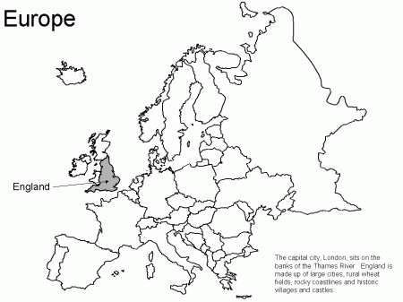map of britain Colouring Pages