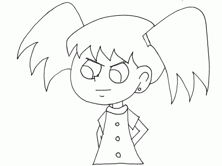 Printable Emotions Girl Angry People Coloring Pages 