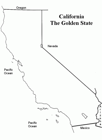 California Outline Maps and Map Links