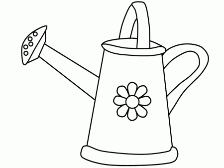 Watering Can Summer Coloring Pages & Coloring Book