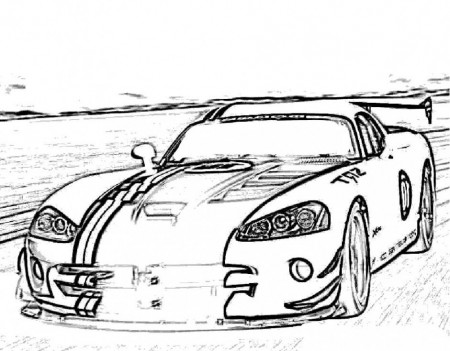 Download Racing Car Dodge Viper Coloring Page Or Print Racing Car 