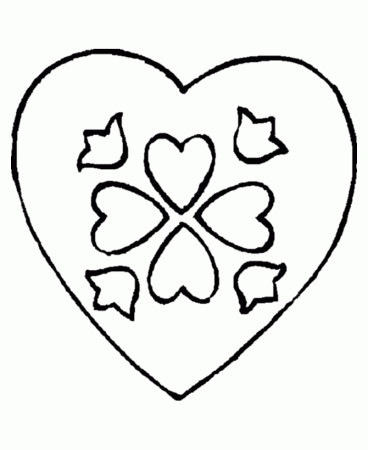 Valentine's Day Hearts Coloring Pages - A Valentine's Heart 