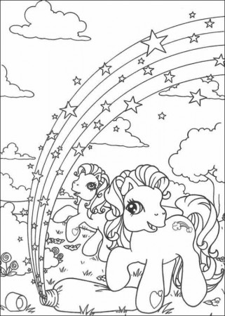 MY LITTLE PONY coloring pages - Rainbow in ponyland