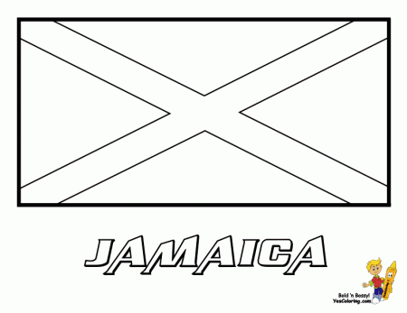 jamaca flag Colouring Pages